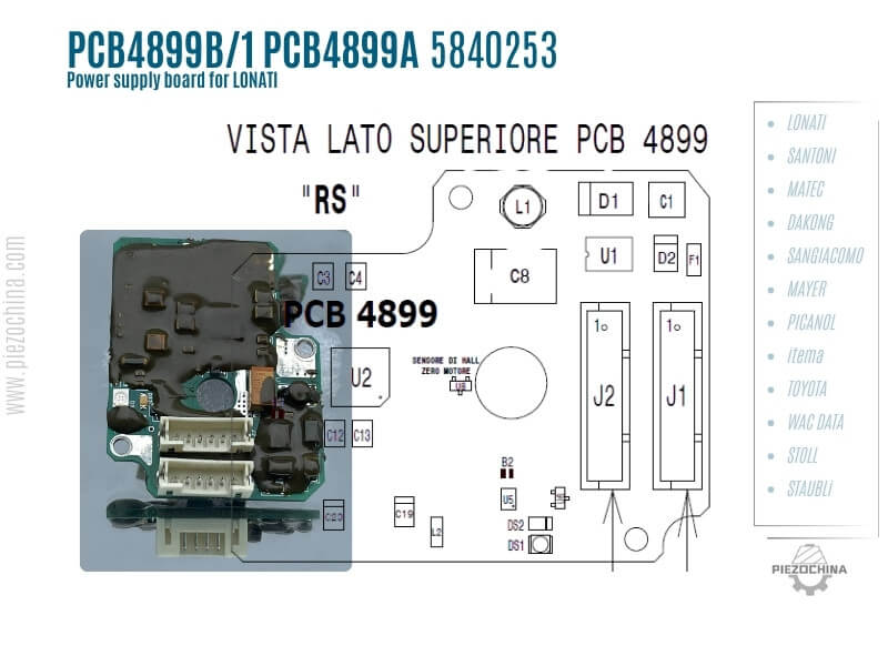PCB4899B1 PCB4899A 5840253 LONATI SPARE PARTS