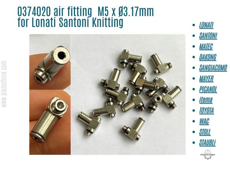 0374020 air fitting M5 x Ø3.17mm for Lonati Santoni Knitting parts